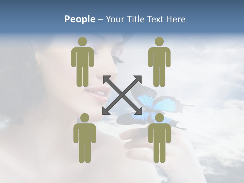 Close Up Face Beautiful PowerPoint Template