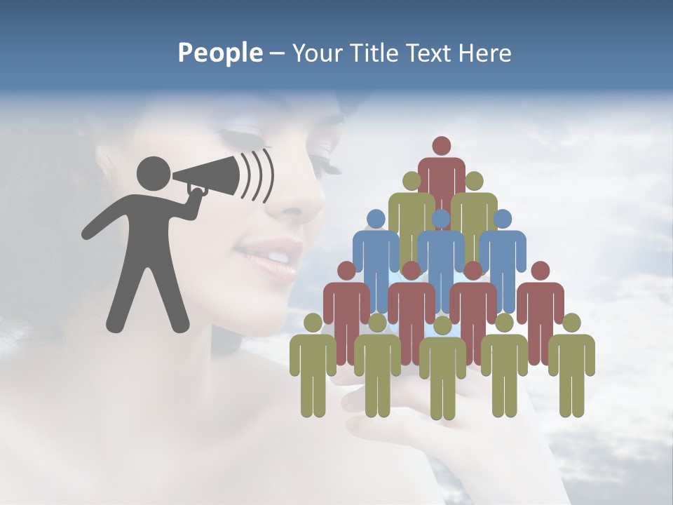 Close Up Face Beautiful PowerPoint Template