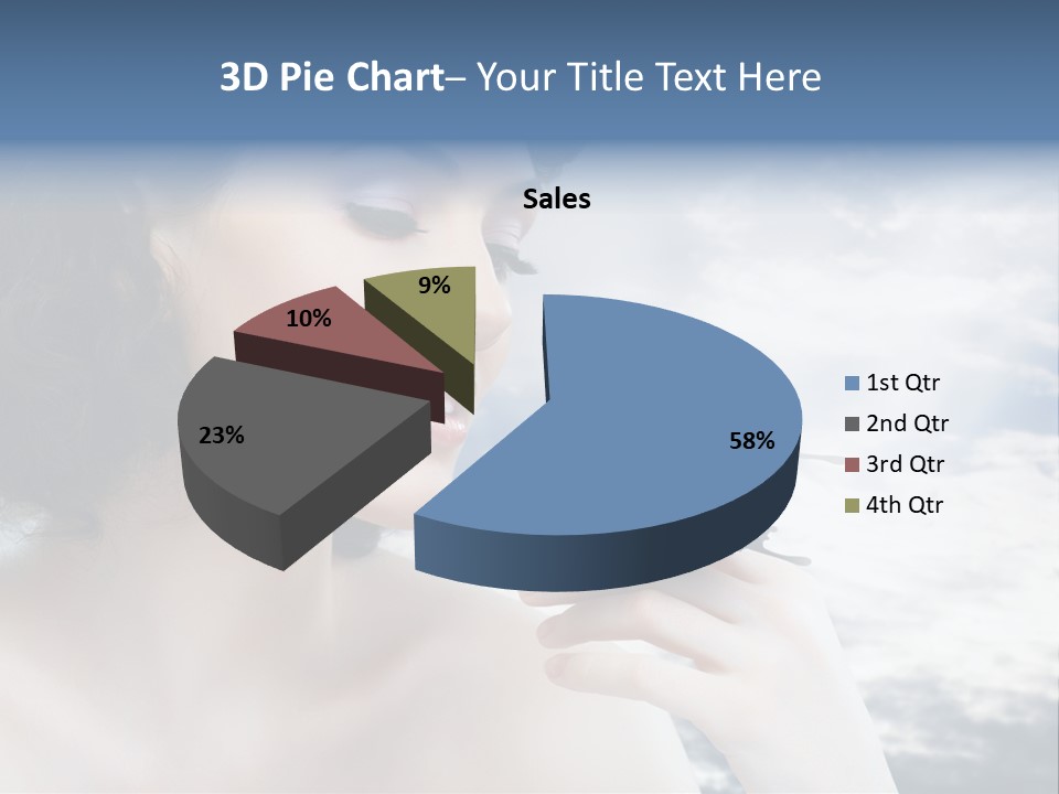 Close Up Face Beautiful PowerPoint Template