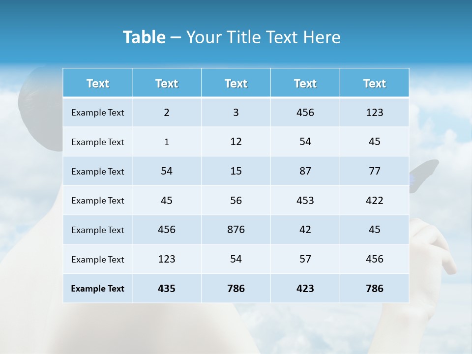 Beauty Sky Harmony PowerPoint Template