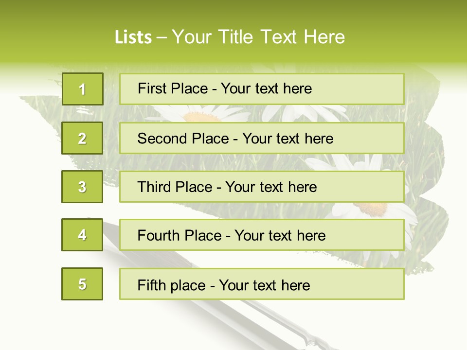 Meadow Draw Plant PowerPoint Template
