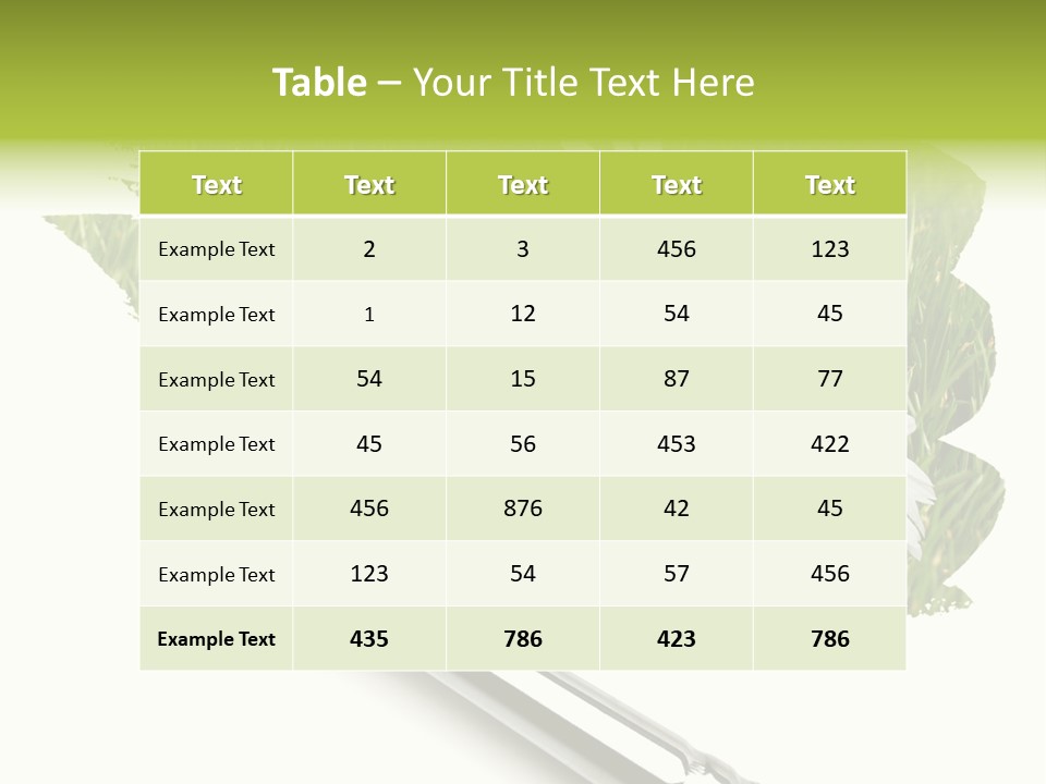 Meadow Draw Plant PowerPoint Template