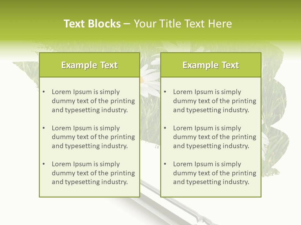 Meadow Draw Plant PowerPoint Template