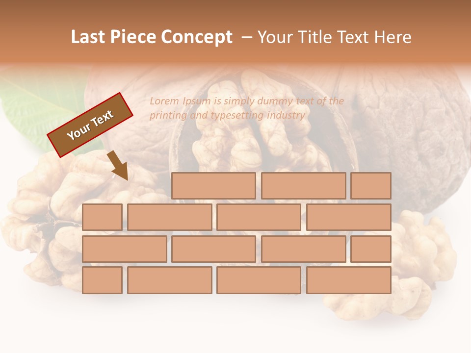 Isolated Shaped Leaf PowerPoint Template