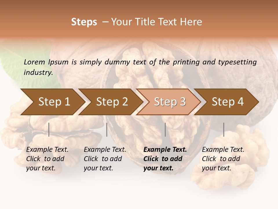 Isolated Shaped Leaf PowerPoint Template
