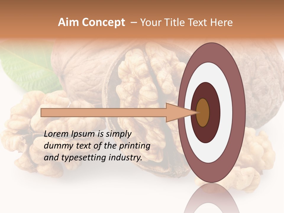 Isolated Shaped Leaf PowerPoint Template