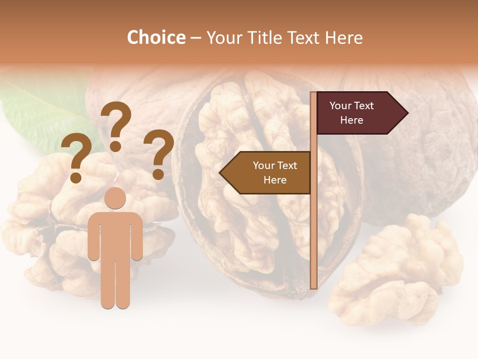 Isolated Shaped Leaf PowerPoint Template