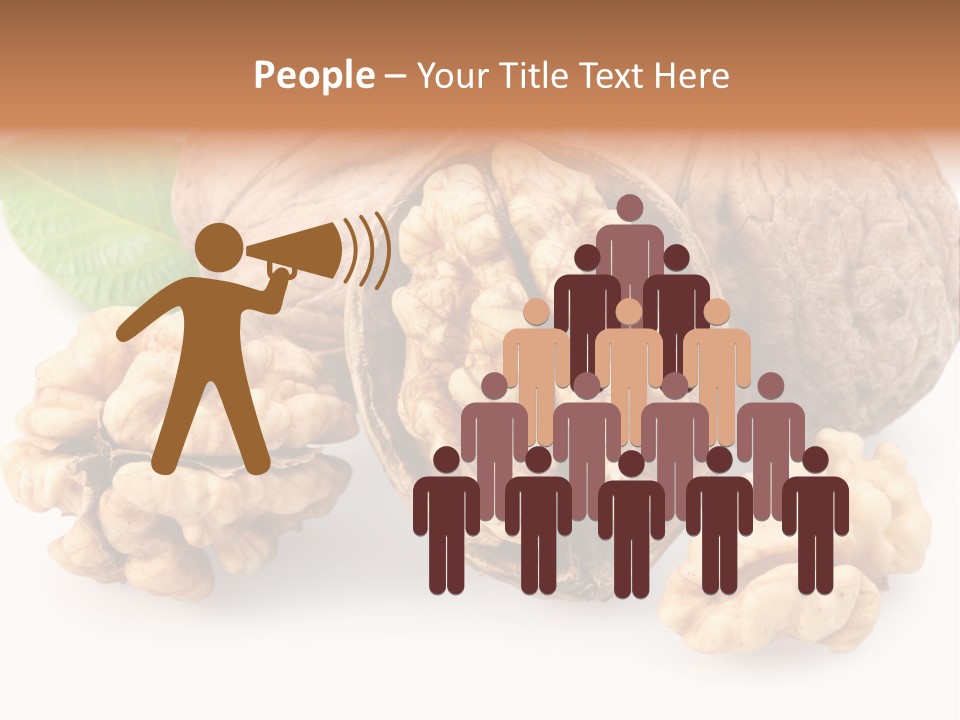 Isolated Shaped Leaf PowerPoint Template