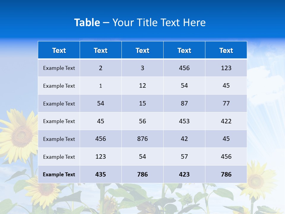 Background Plant Flower PowerPoint Template
