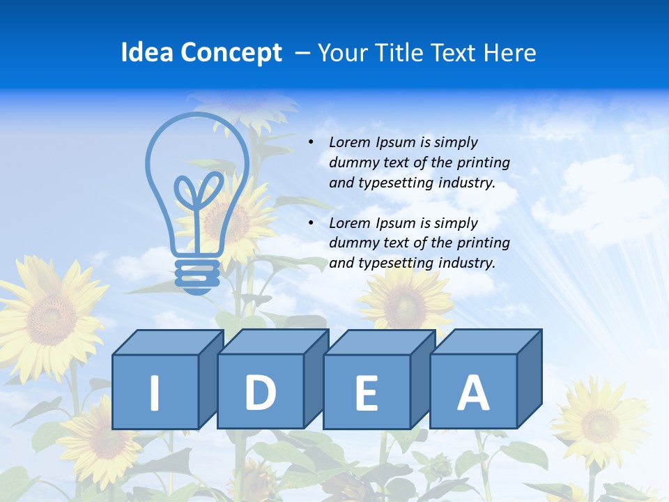 Background Plant Flower PowerPoint Template