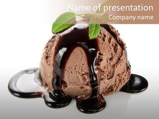 Close Up Ice Dessert PowerPoint Template