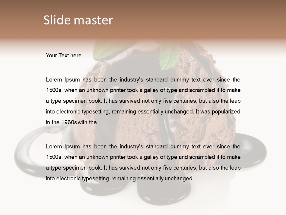 Close Up Ice Dessert PowerPoint Template