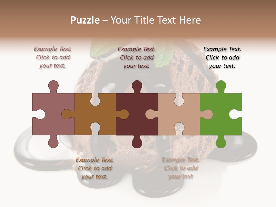 Close Up Ice Dessert PowerPoint Template