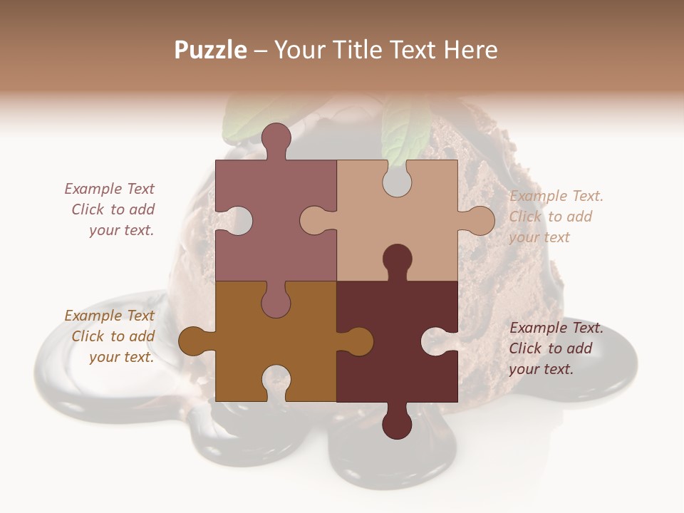 Close Up Ice Dessert PowerPoint Template