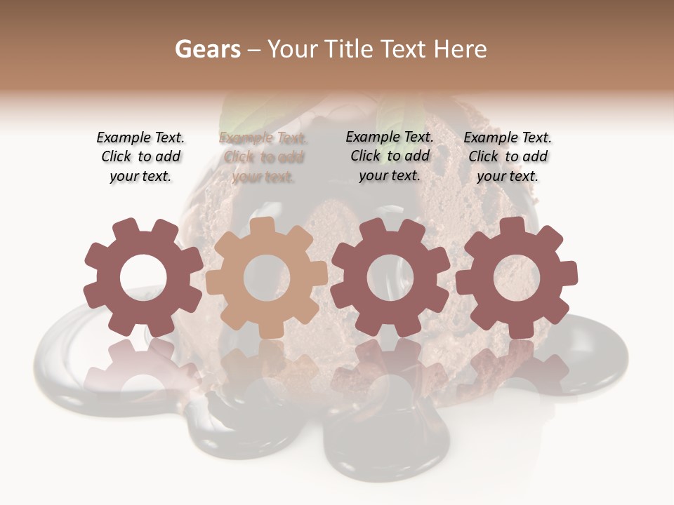 Close Up Ice Dessert PowerPoint Template