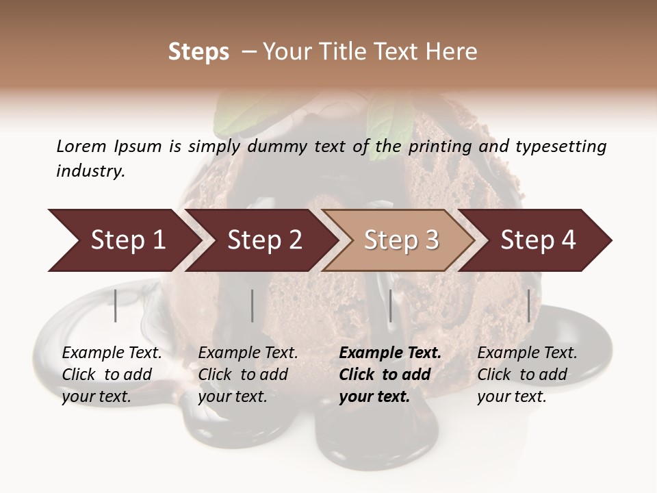 Close Up Ice Dessert PowerPoint Template