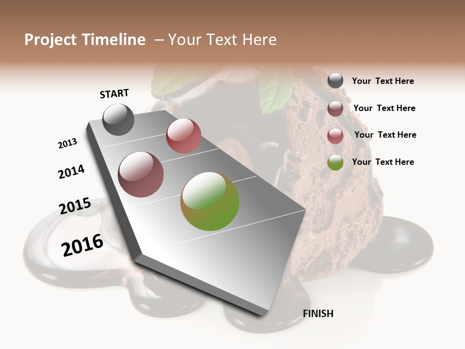 Close Up Ice Dessert PowerPoint Template