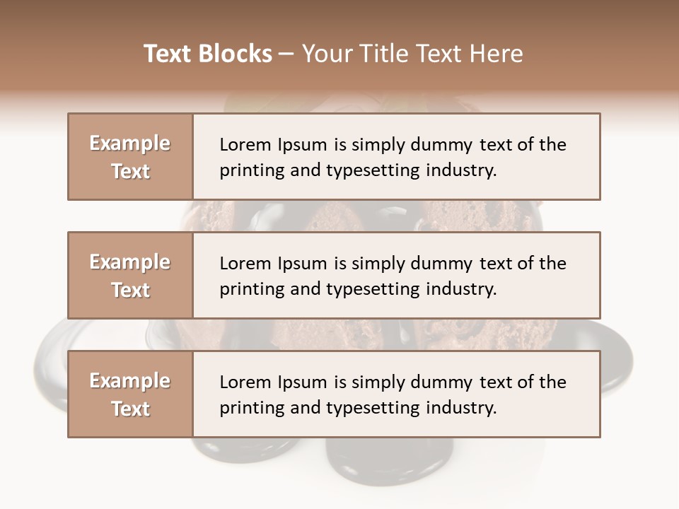 Close Up Ice Dessert PowerPoint Template