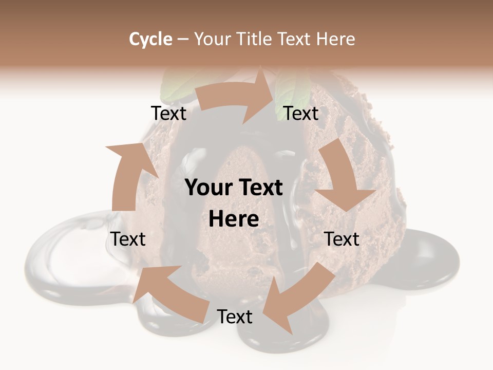 Close Up Ice Dessert PowerPoint Template