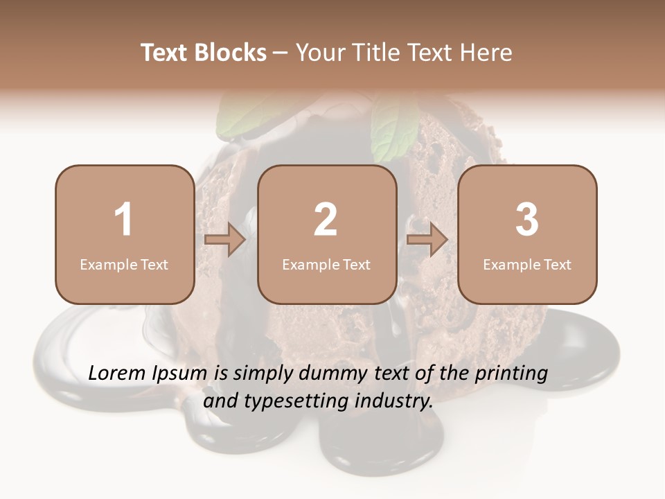 Close Up Ice Dessert PowerPoint Template