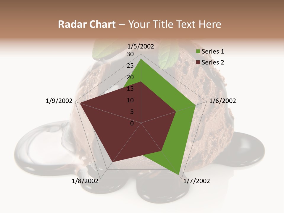 Close Up Ice Dessert PowerPoint Template