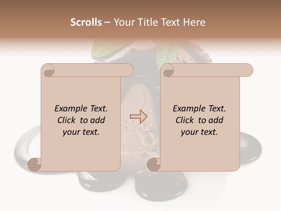 Close Up Ice Dessert PowerPoint Template
