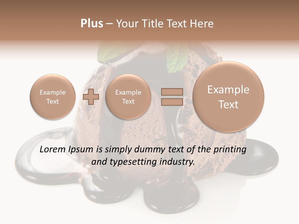 Close Up Ice Dessert PowerPoint Template