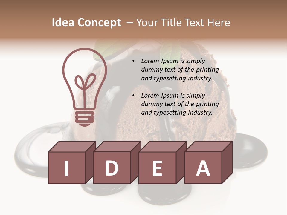 Close Up Ice Dessert PowerPoint Template