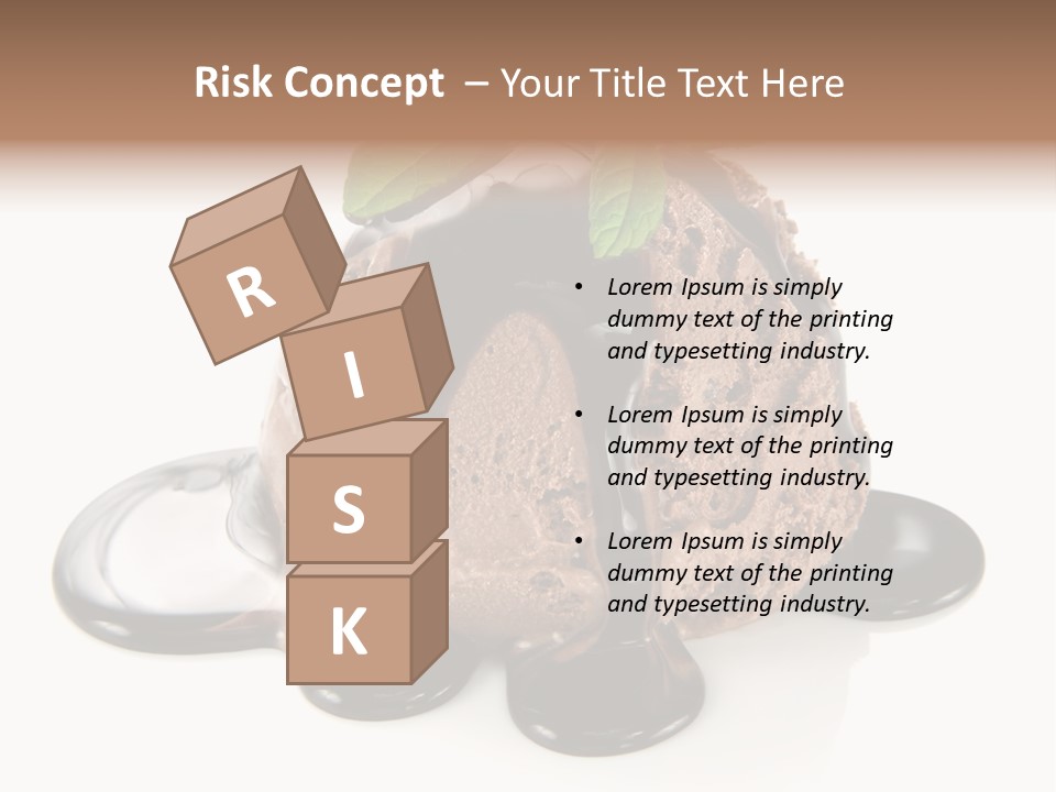 Close Up Ice Dessert PowerPoint Template