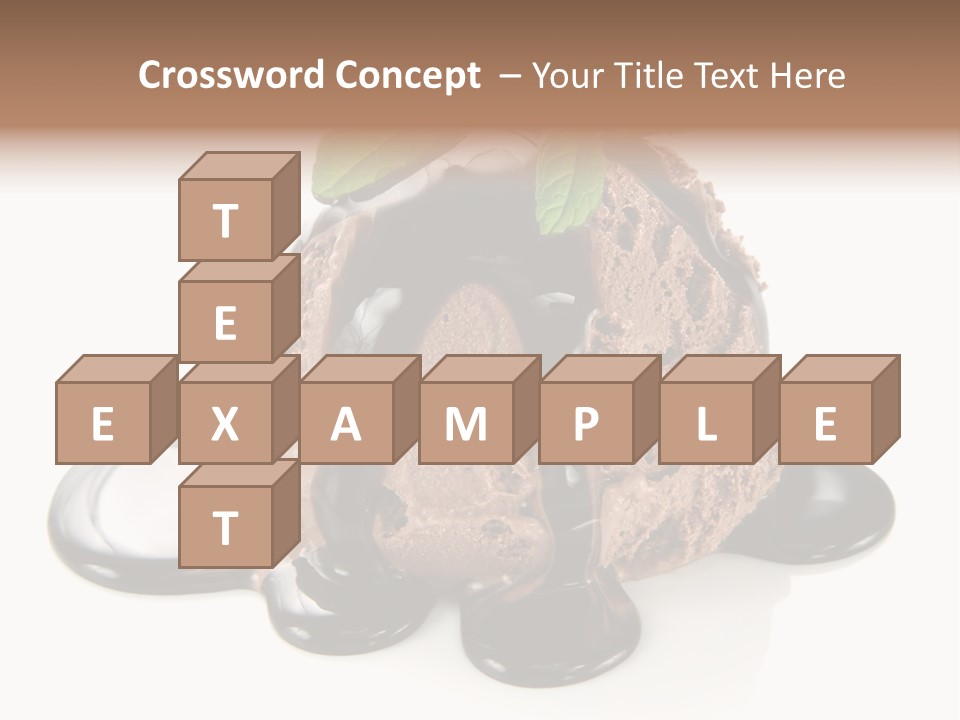 Close Up Ice Dessert PowerPoint Template