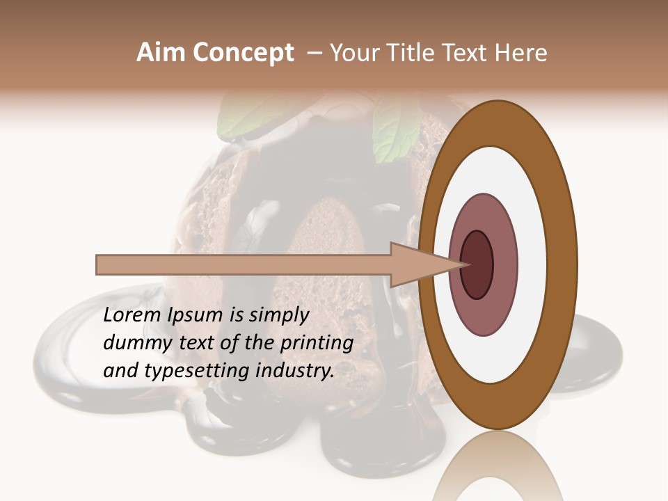 Close Up Ice Dessert PowerPoint Template