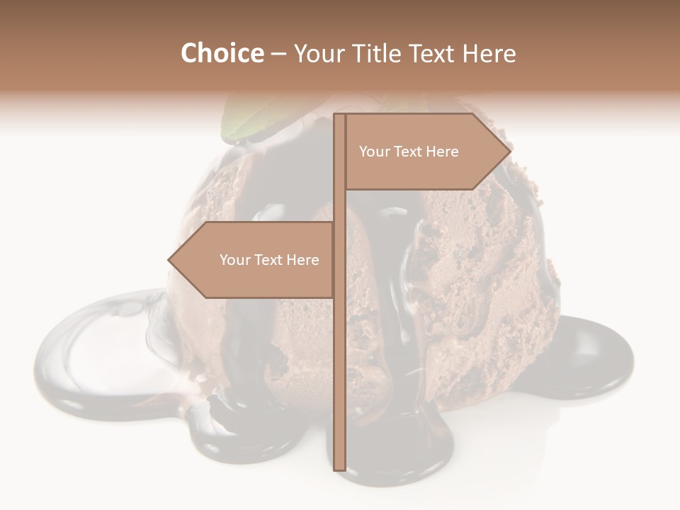 Close Up Ice Dessert PowerPoint Template