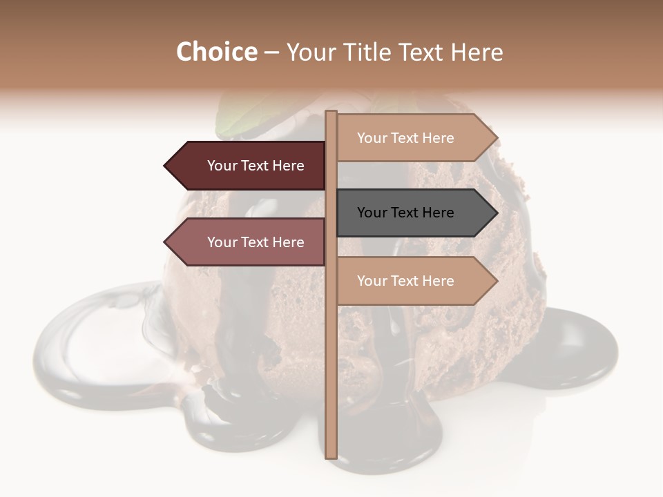 Close Up Ice Dessert PowerPoint Template