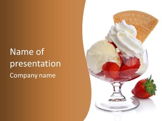 Frozen Dessert Vanilla PowerPoint Template