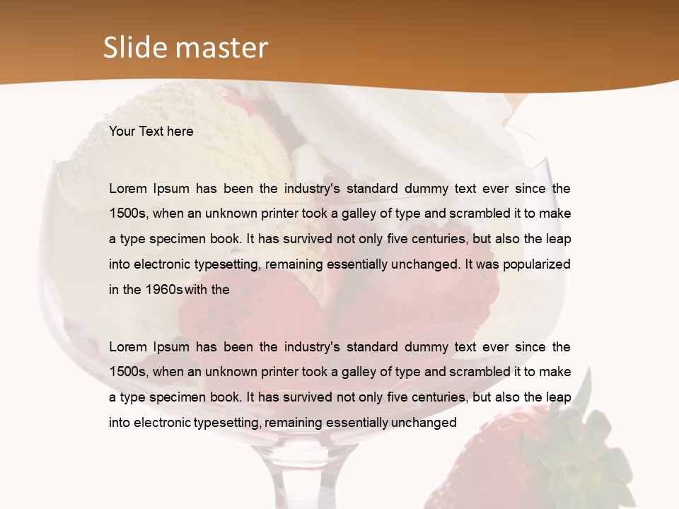 Frozen Dessert Vanilla PowerPoint Template