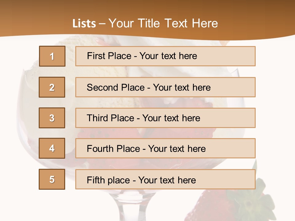 Frozen Dessert Vanilla PowerPoint Template