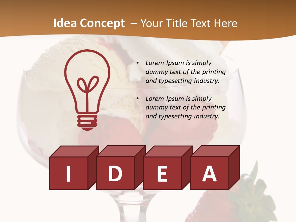 Frozen Dessert Vanilla PowerPoint Template