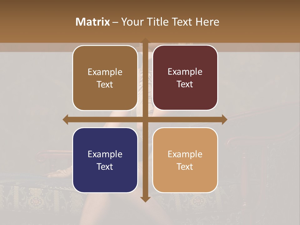 Fascinating Golden Portrait PowerPoint Template
