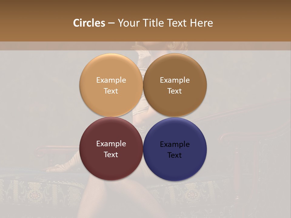 Fascinating Golden Portrait PowerPoint Template