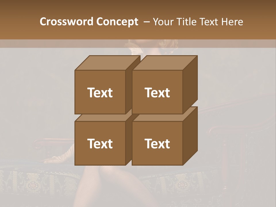 Fascinating Golden Portrait PowerPoint Template