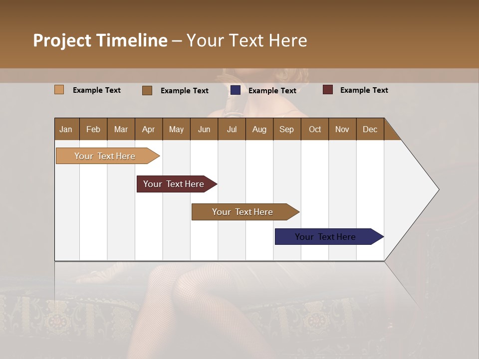Fascinating Golden Portrait PowerPoint Template