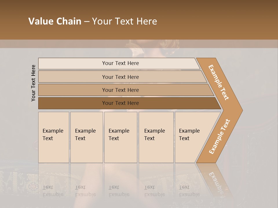Fascinating Golden Portrait PowerPoint Template