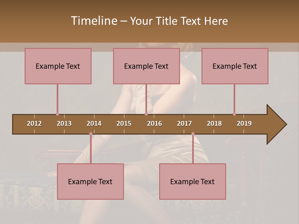 Fascinating Golden Portrait PowerPoint Template