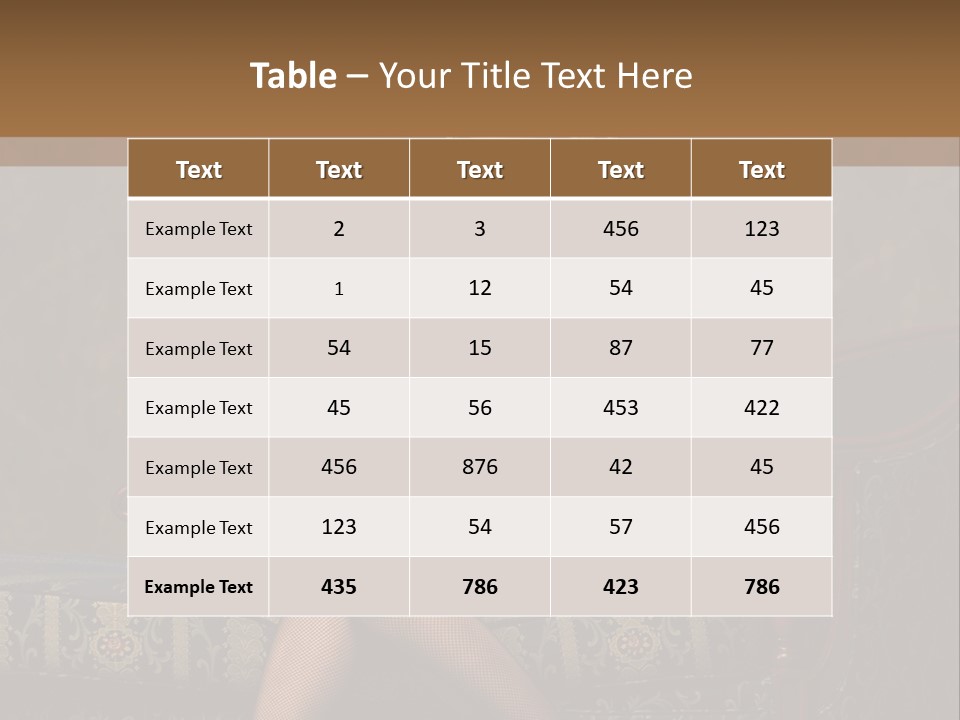 Fascinating Golden Portrait PowerPoint Template