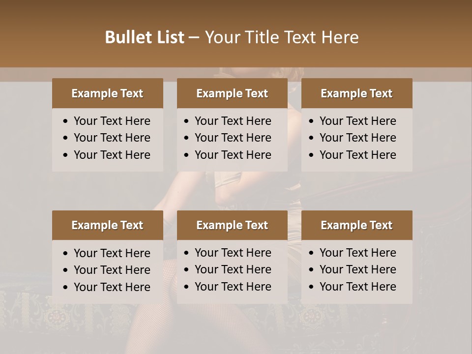 Fascinating Golden Portrait PowerPoint Template