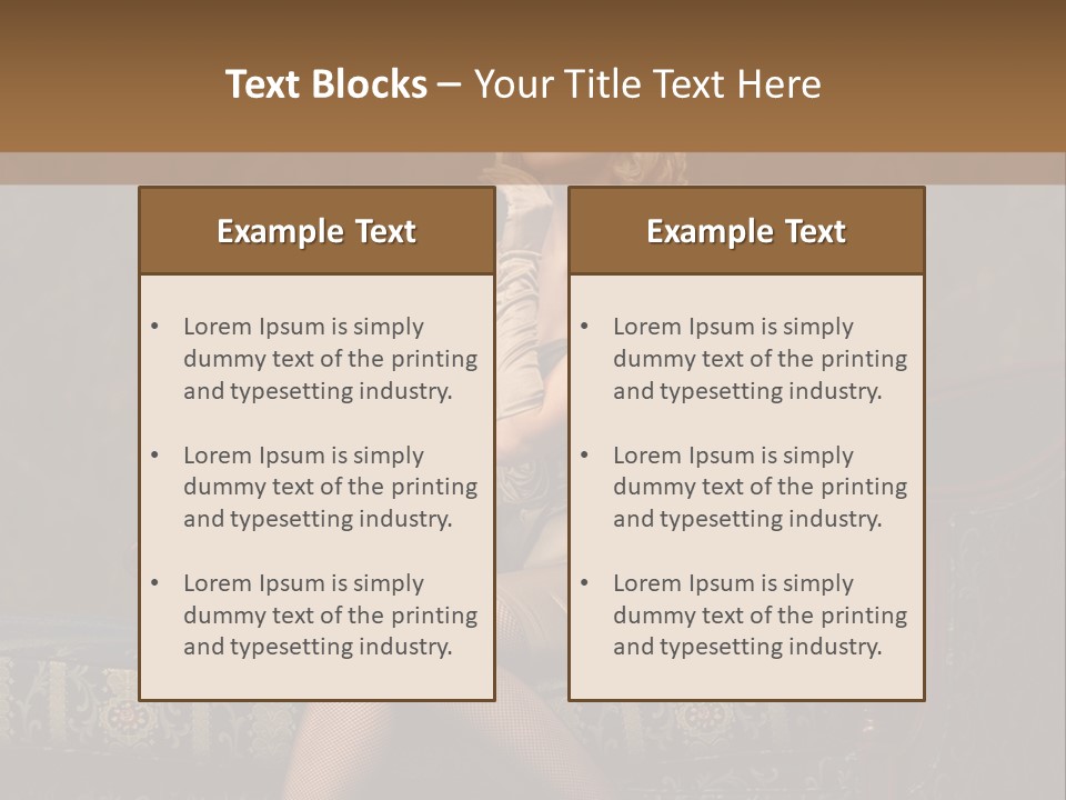 Fascinating Golden Portrait PowerPoint Template