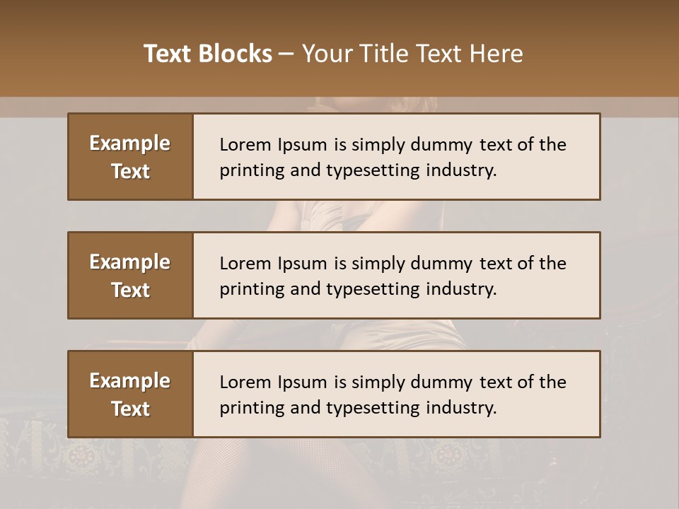 Fascinating Golden Portrait PowerPoint Template