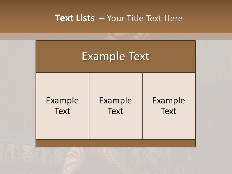 Fascinating Golden Portrait PowerPoint Template