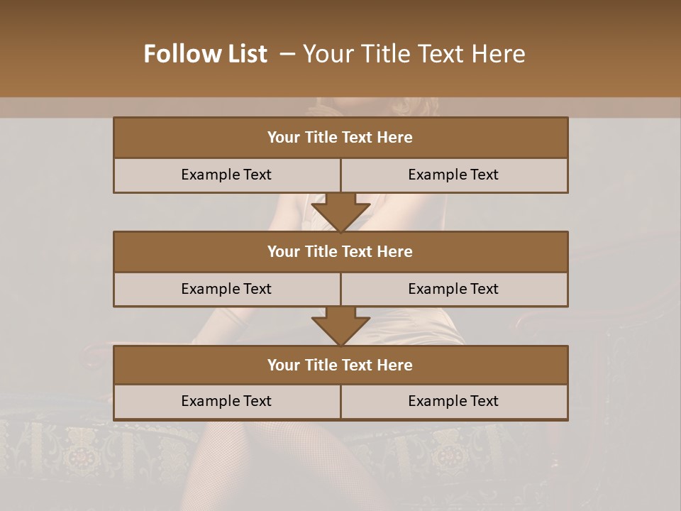 Fascinating Golden Portrait PowerPoint Template