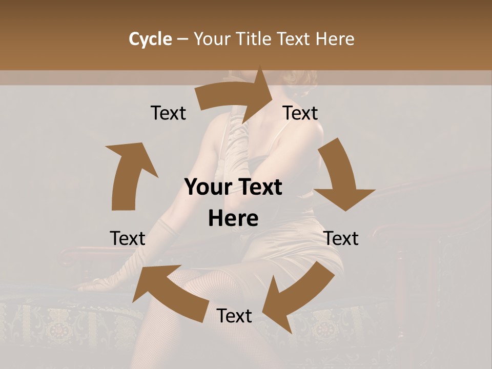 Fascinating Golden Portrait PowerPoint Template